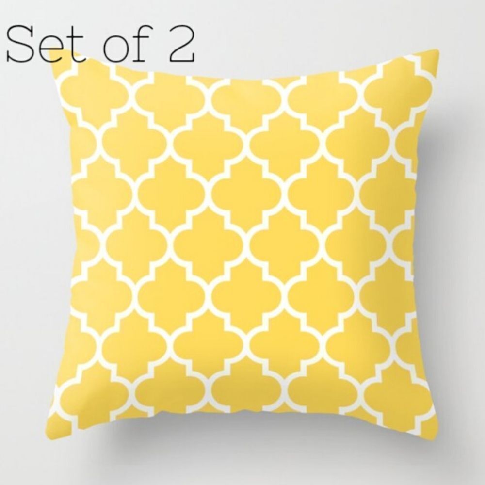 Set of 2 Society 6 Quatrefoil Pillow Cases